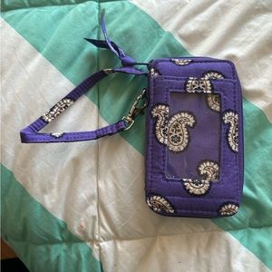 Vera Bradley purple paisley wristlet